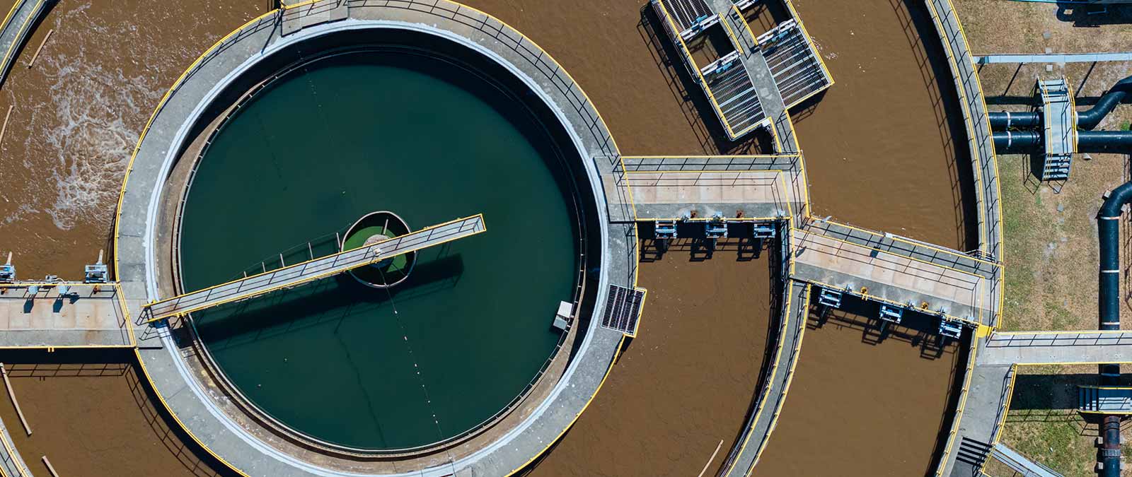 Birds eye photo of water network